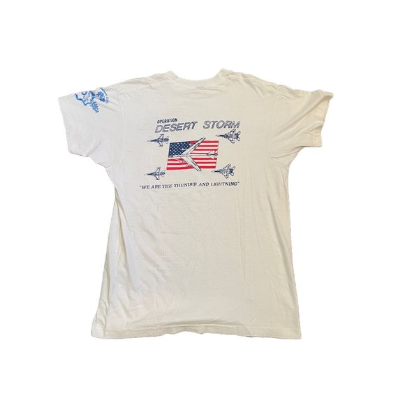 Vintage Rare Desert Storm Shirt XL Operation Eagle USA Jets 90s - Picture 1 of 4